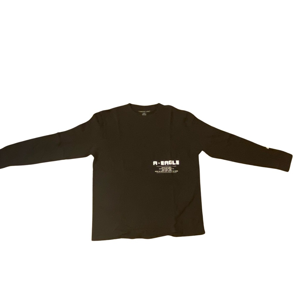 American Eagle Black Long Sleeve T-Shirt